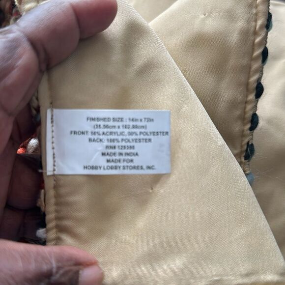 Hobby Lobby Crocheted Table Runner 6’x14” - Picture 6 of 6